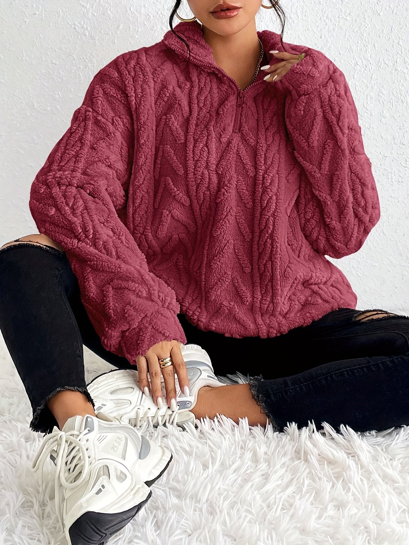 Millie™ | Pull Tricot Demi-Zip