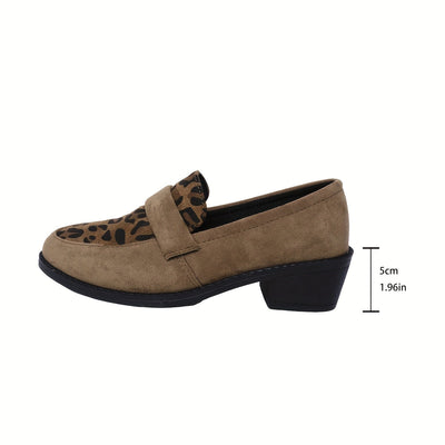 Lina™ | Mocassins à Talon Léopard