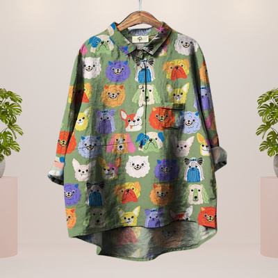Isaline™ | T-shirt Artistique à Motif Canin