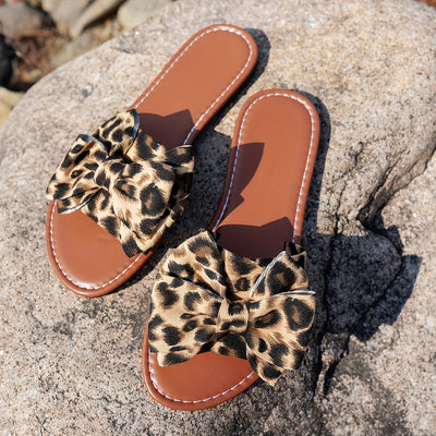Loana™ | Sandales Nœud Léopard