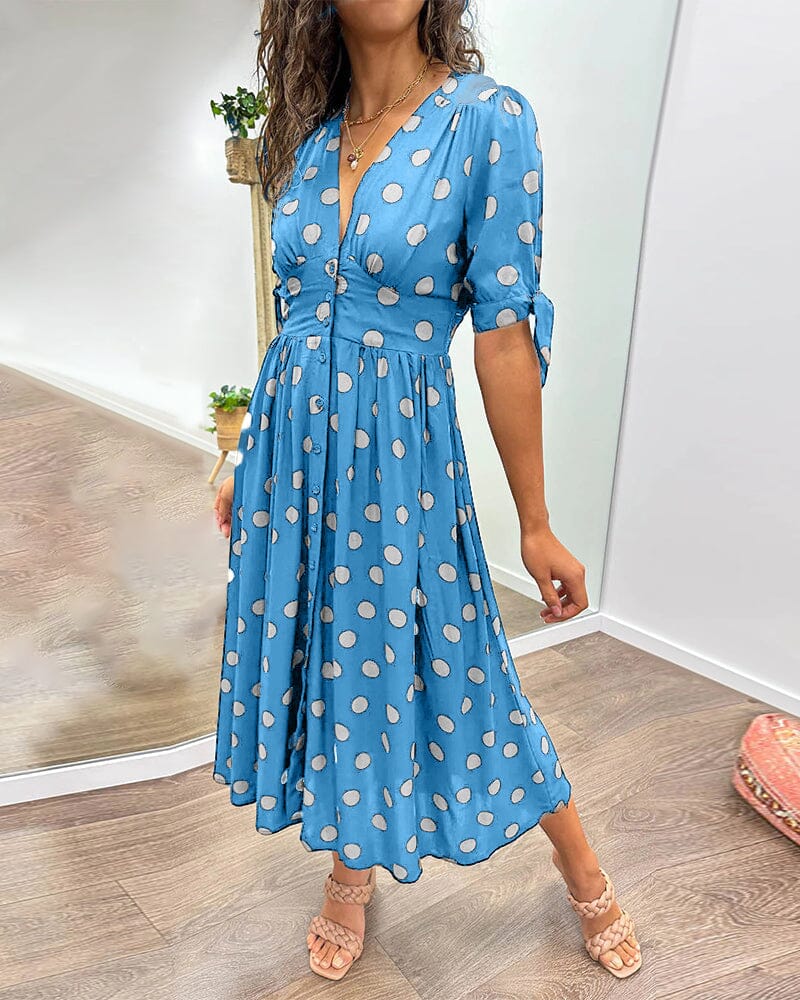 Melody™ | Robe à Pois avec Décolleté en V