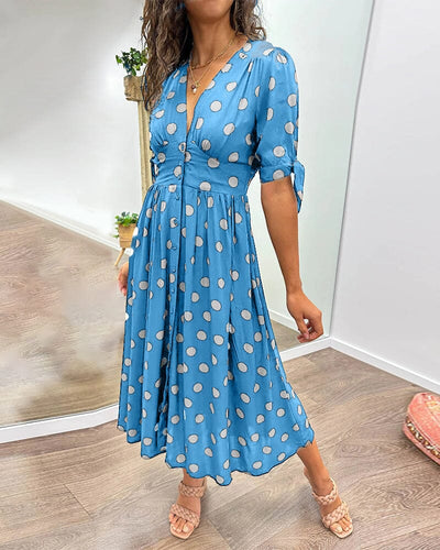 Melody™ | Robe à Pois avec Décolleté en V
