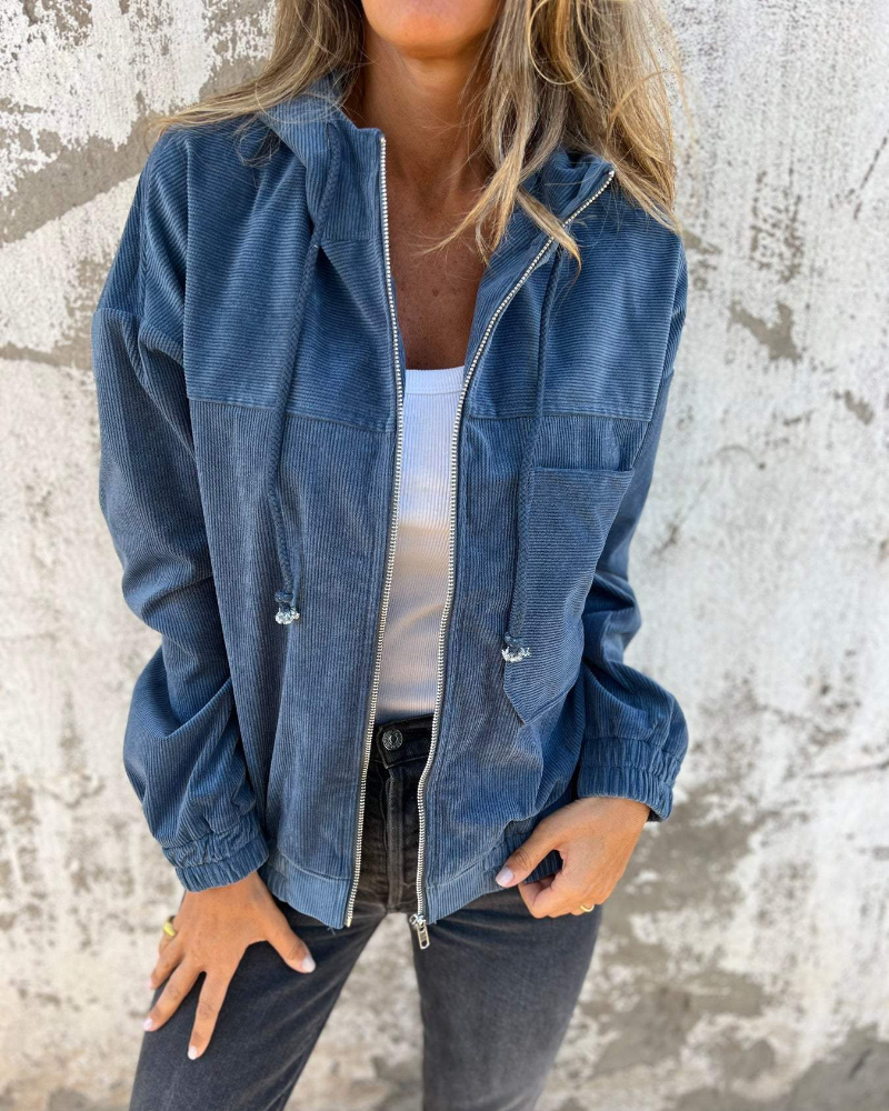 Danna™ | Veste Côtelée à Capuche