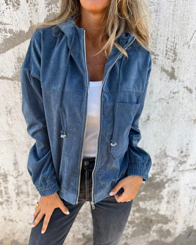 Danna™ | Veste Côtelée à Capuche