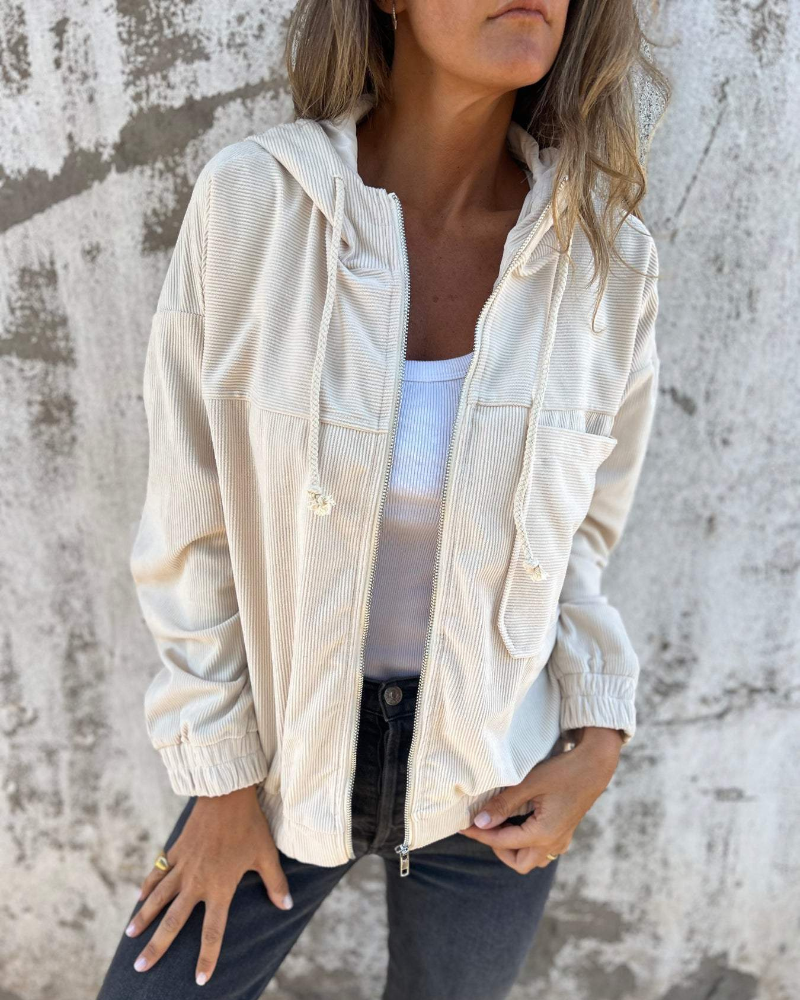 Danna™ | Veste Côtelée à Capuche