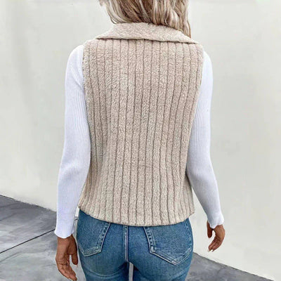 Ulrika™ | Gilet Tricoté avec Texture