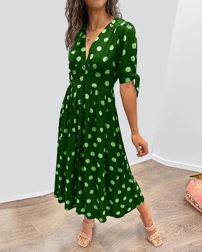 Melody™ | Robe à Pois avec Décolleté en V