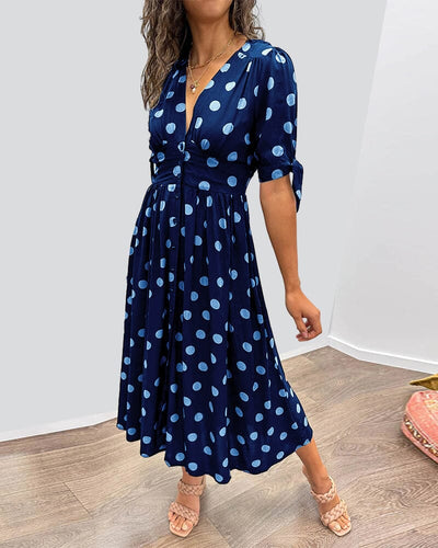 Melody™ | Robe à Pois avec Décolleté en V