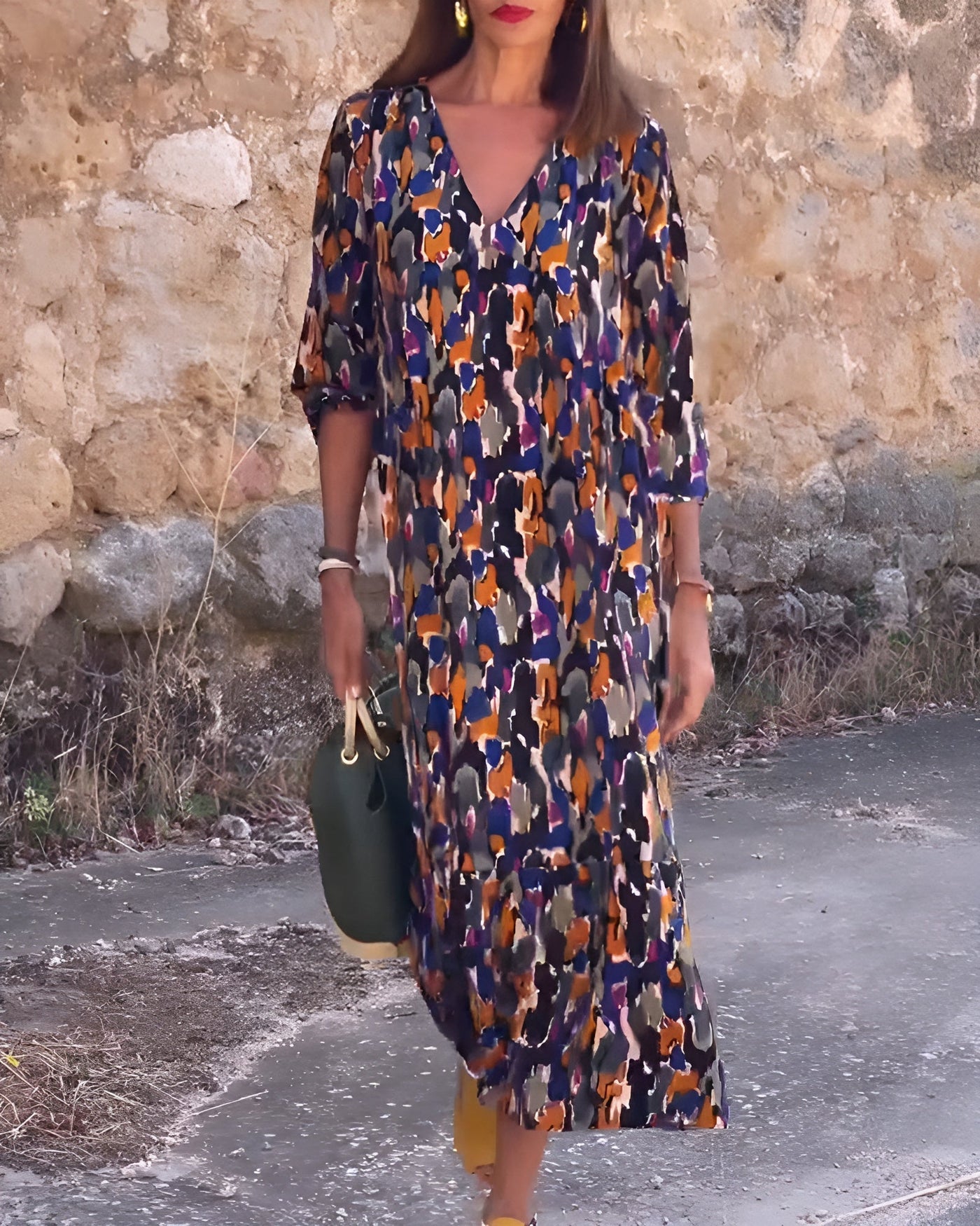 Violetta™ | Robe Longue à Motifs Rétro