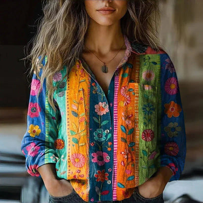 Mira™ | Blouse Vintage Imprimée