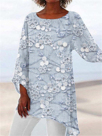 Ivendra™ | Haut Femme Imprimé Crystal Bloom