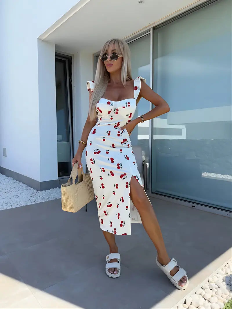 Isaline™ | Robe Fleurie Dos Nu