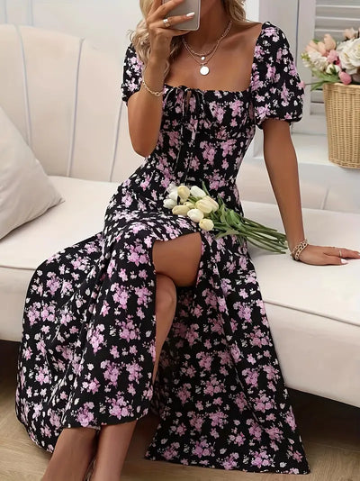 Liora™ | Robe Fendue Imprimée