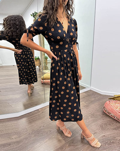 Melody™ | Robe à Pois avec Décolleté en V