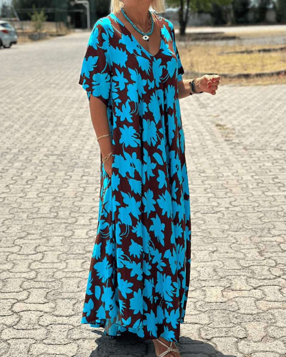 Gisèle™ | Robe Longue à Imprimé Floral