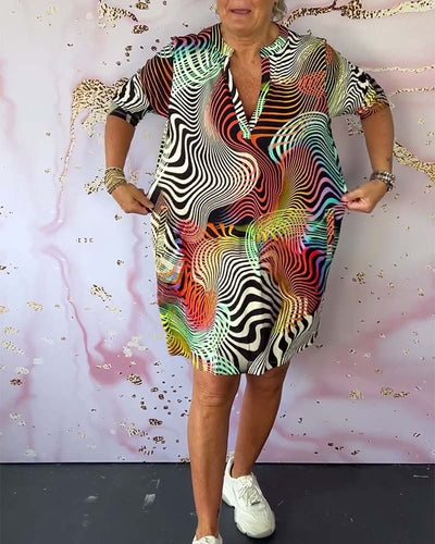 Romy™ | Robe Colorée à Col V