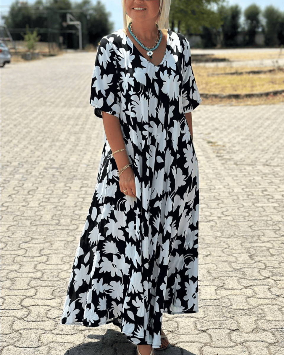 Gisèle™ | Robe Longue à Imprimé Floral