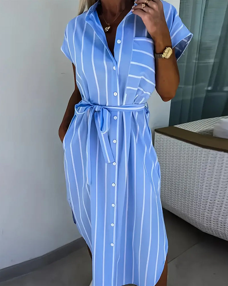 Sophie | Robe Rayée Mode Rue