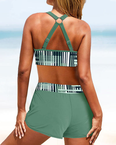 Janette™ | Bikini Taille Haute Côtelé