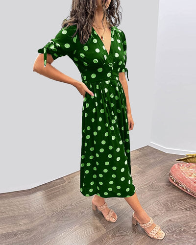 Melody™ | Robe à Pois avec Décolleté en V