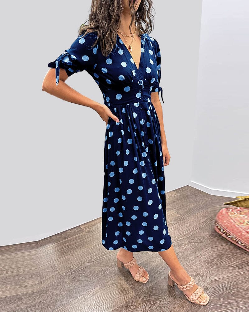 Melody™ | Robe à Pois avec Décolleté en V