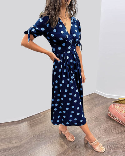 Melody™ | Robe à Pois avec Décolleté en V