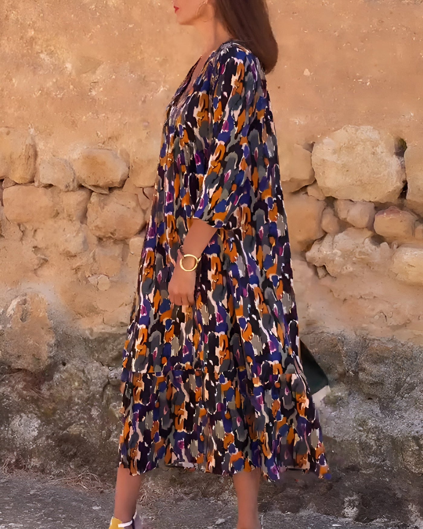 Violetta™ | Robe Longue à Motifs Rétro