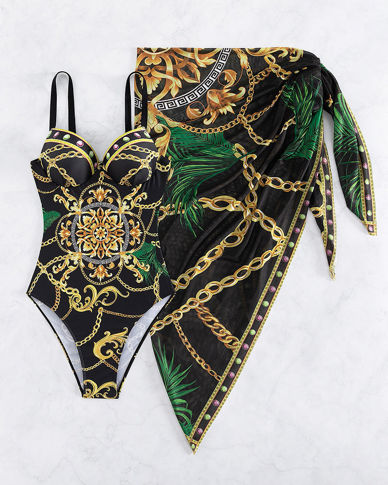 Darius™ | Maillot Push-Up avec Jupe de Plage
