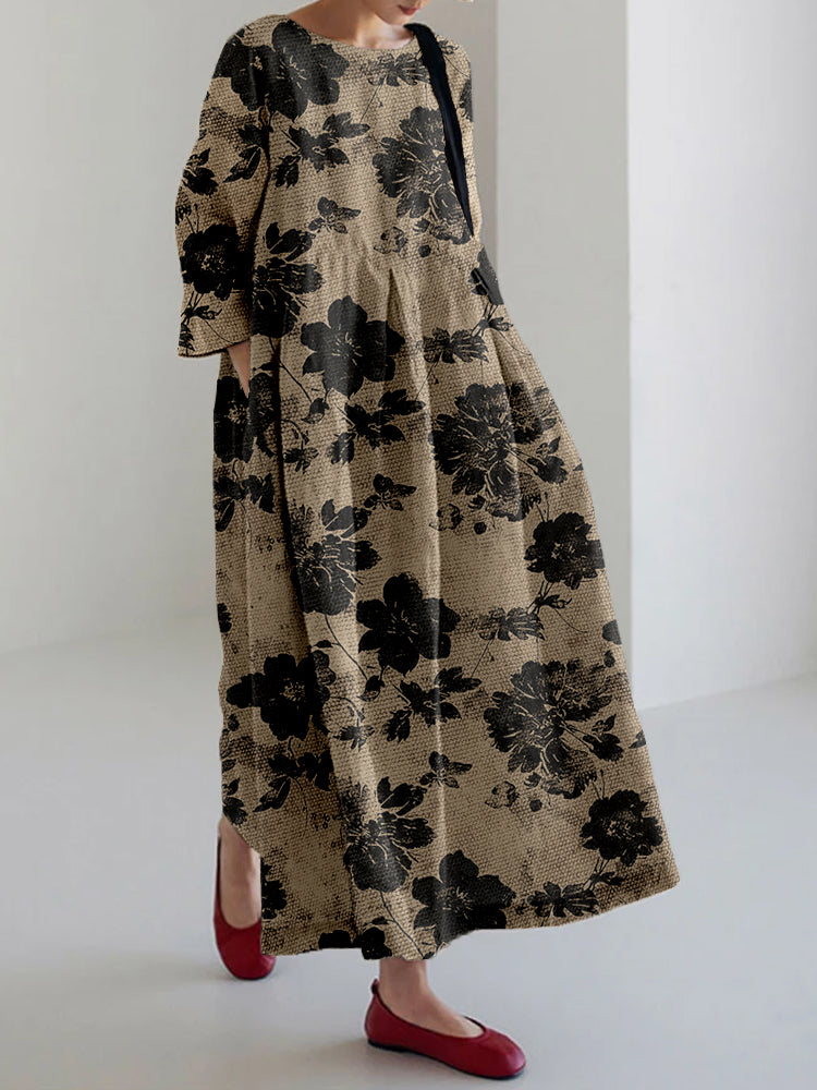 Nerisse™ | Robe Longue Femme Imprimée Botanique
