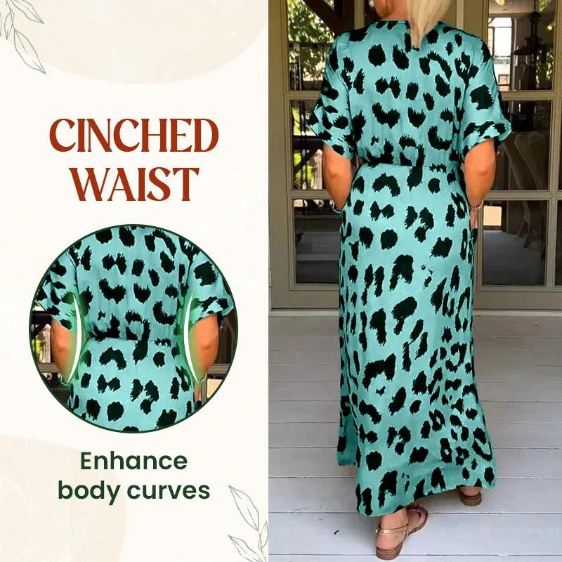 Sophia™ | Robe Longue Imprimé Léopard