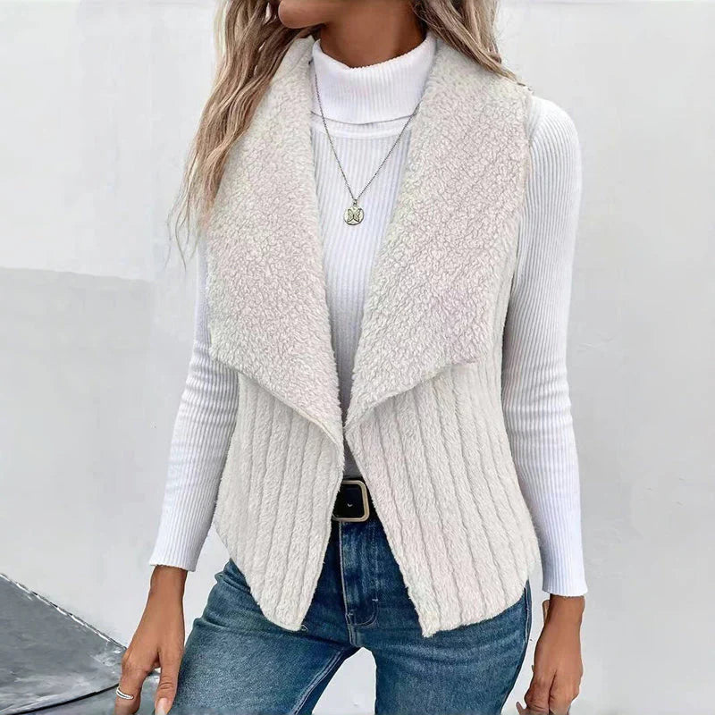 Ulrika™ | Gilet Tricoté avec Texture