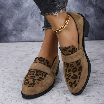 Lina™ | Mocassins à Talon Léopard
