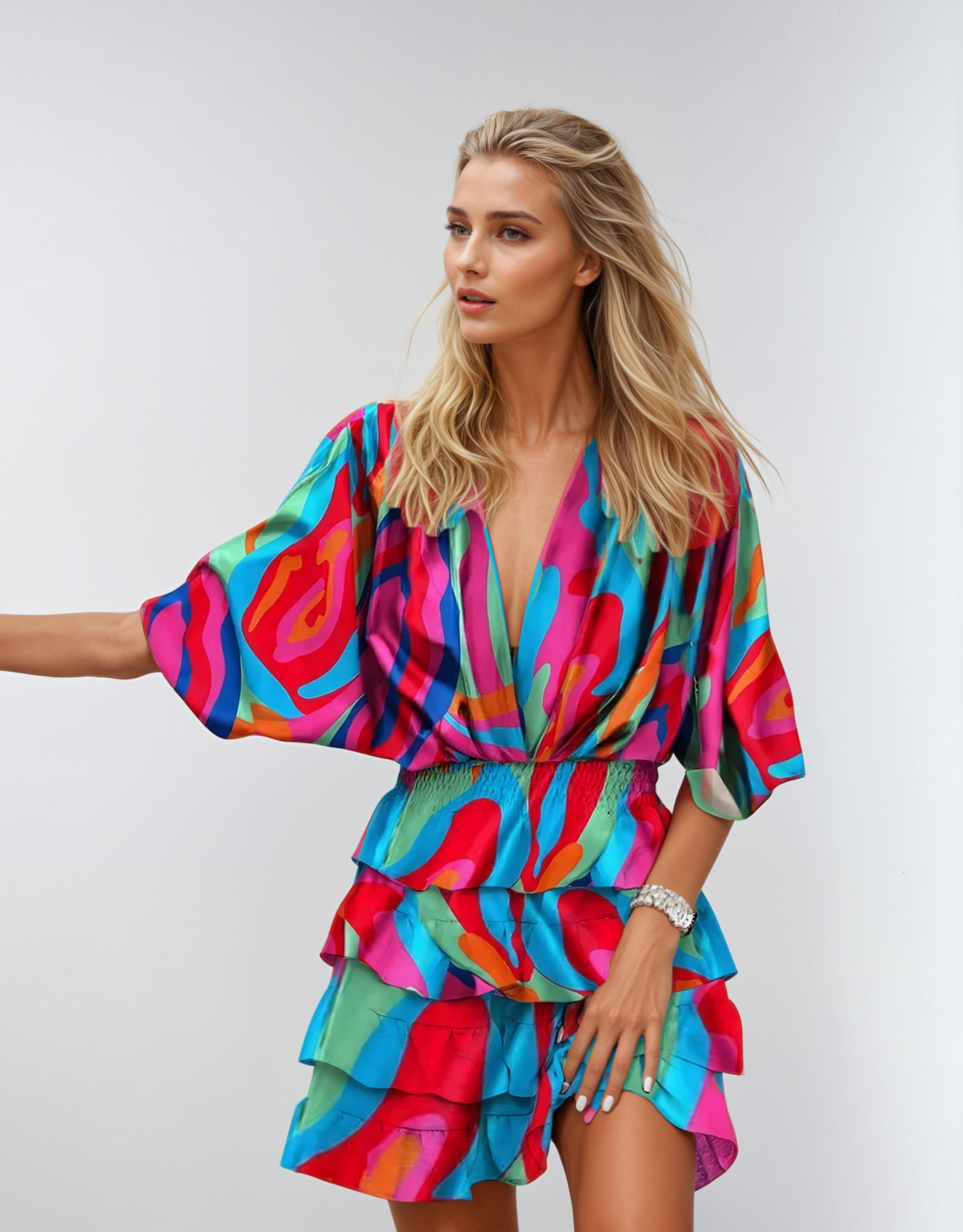 Soraya™ | Robe Fleurie Ceinturée