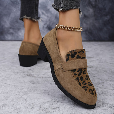 Lina™ | Mocassins à Talon Léopard