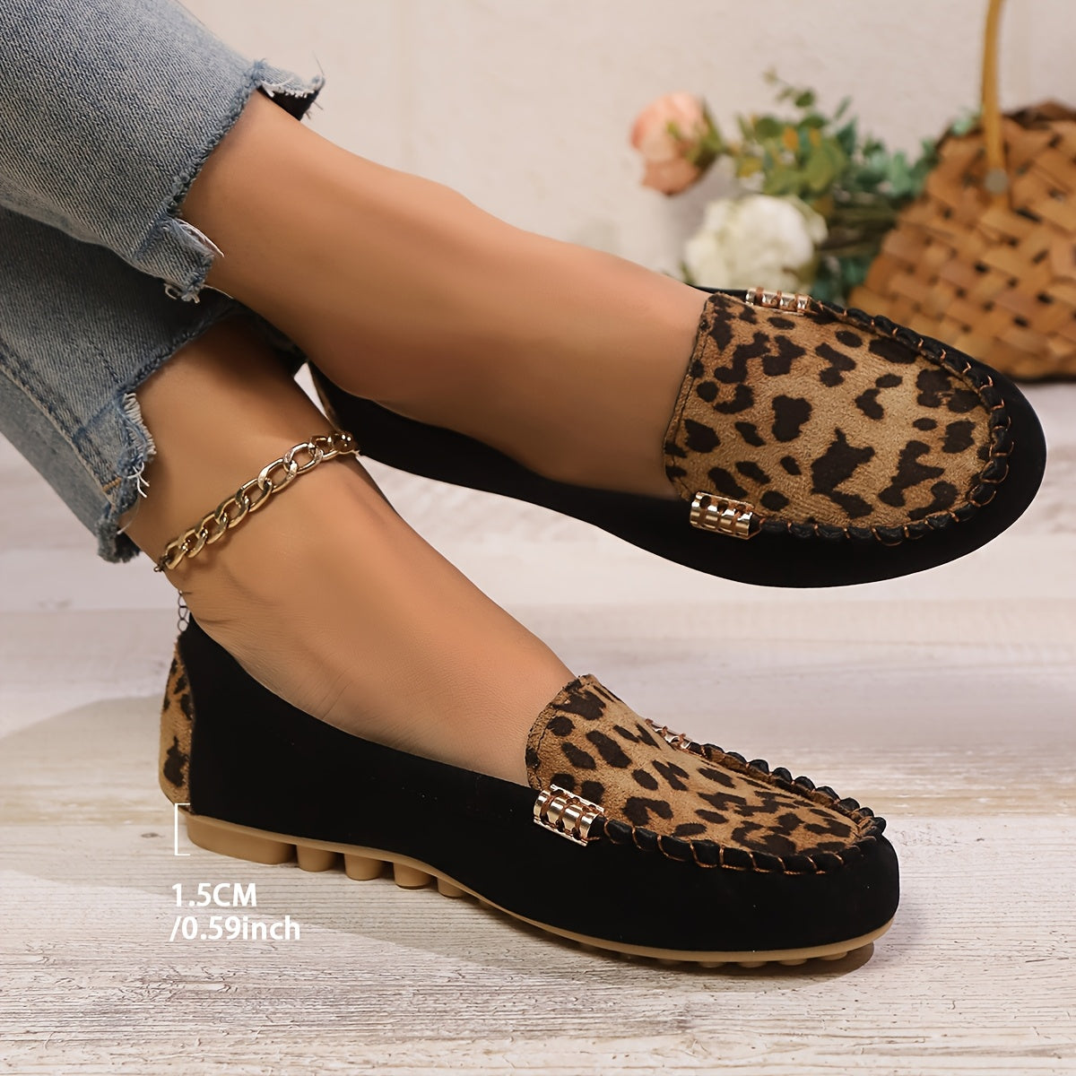 Calie™ | Mocassins Suédine Léopard