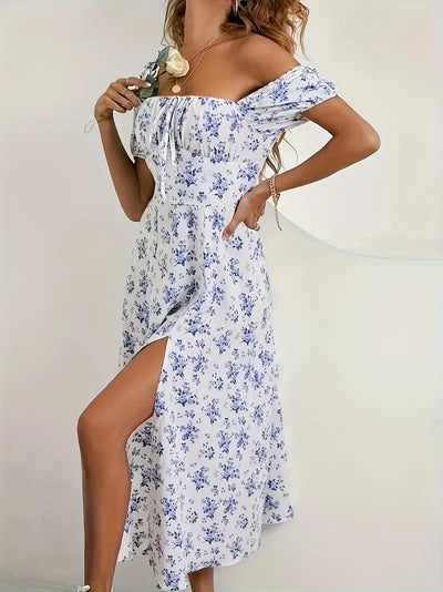 Liora™ | Robe Fendue Imprimée