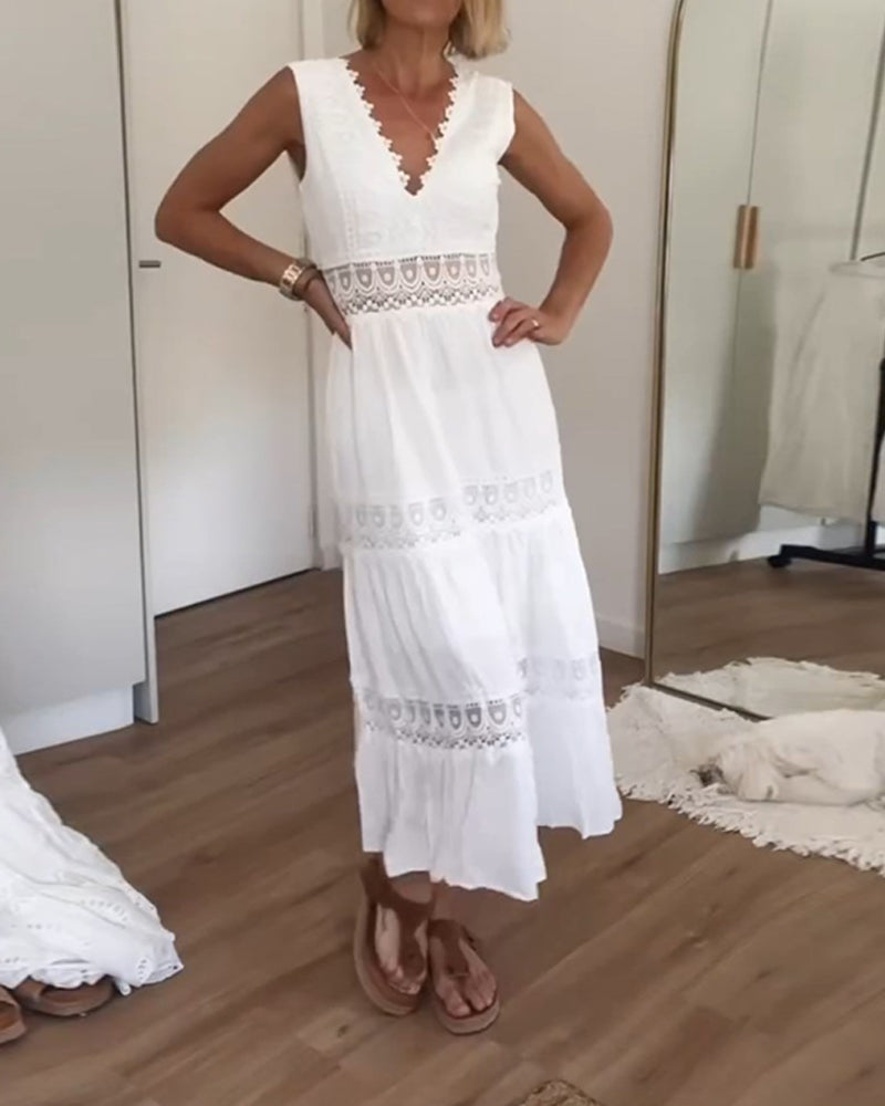 Alyssa™ | Robe Midi Dentelle