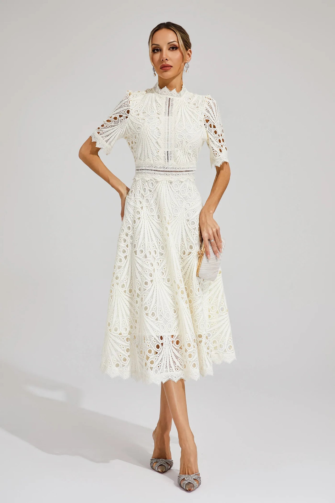 Hallie™ | Robe Midi en Dentelle