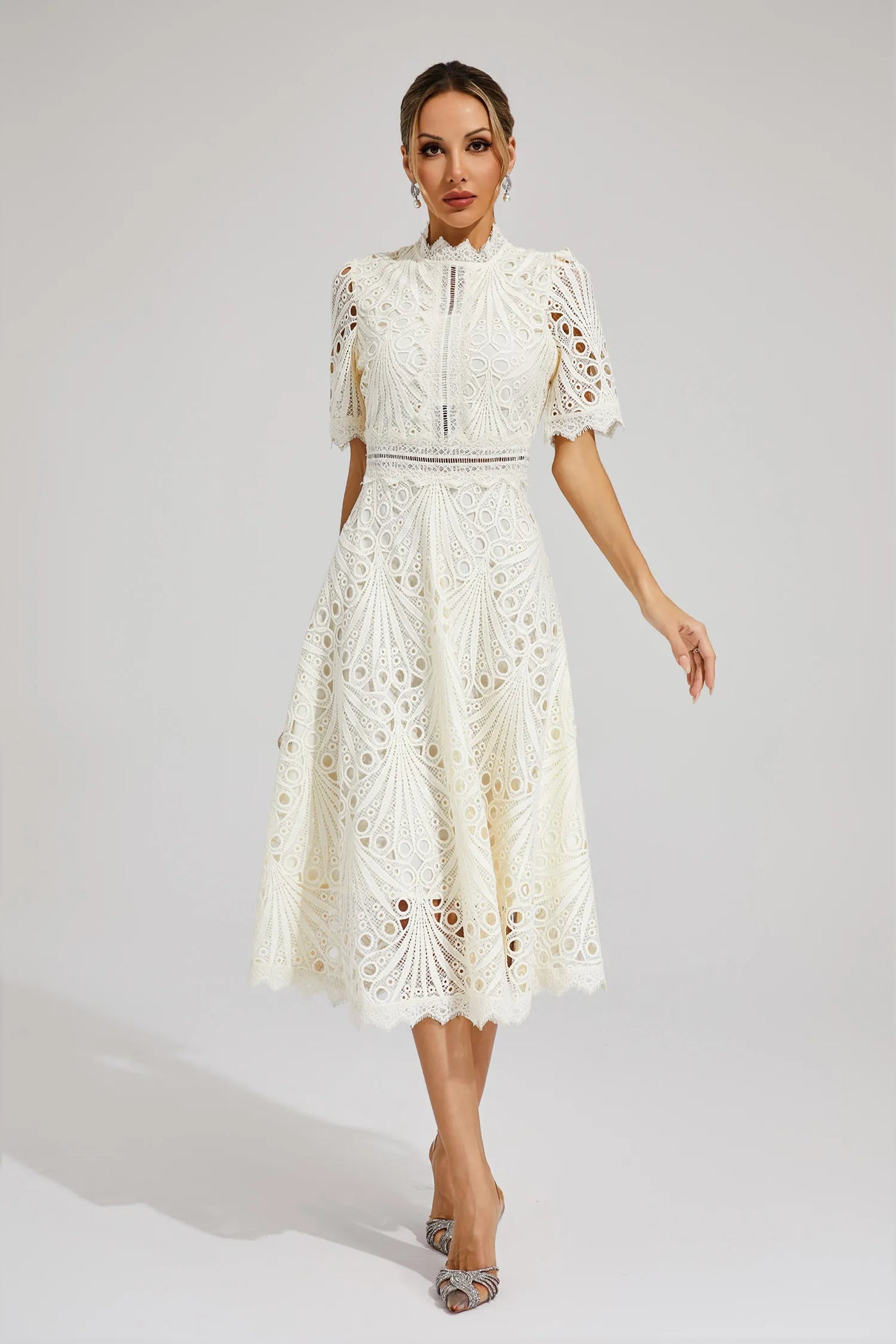 Hallie™ | Robe Midi en Dentelle