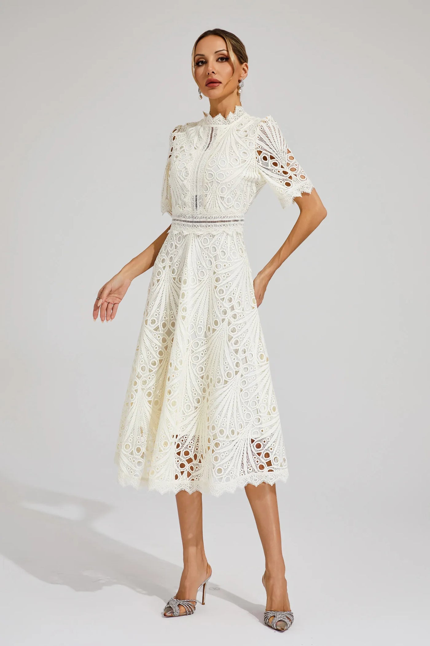 Hallie™ | Robe Midi en Dentelle