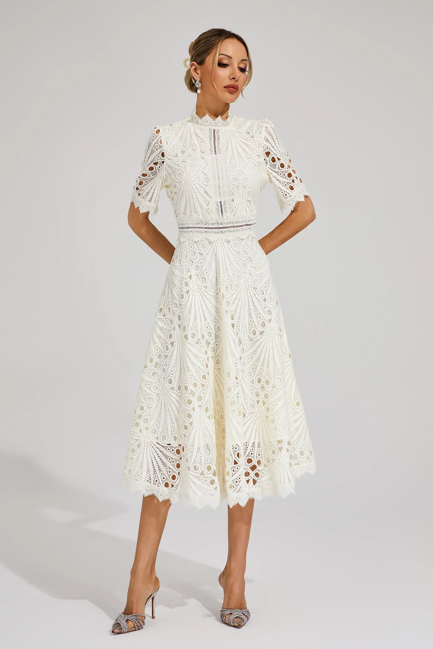Hallie™ | Robe Midi en Dentelle