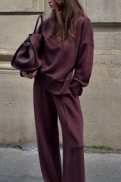 Hélène™ | Ensemble Col Roulé Tricoté