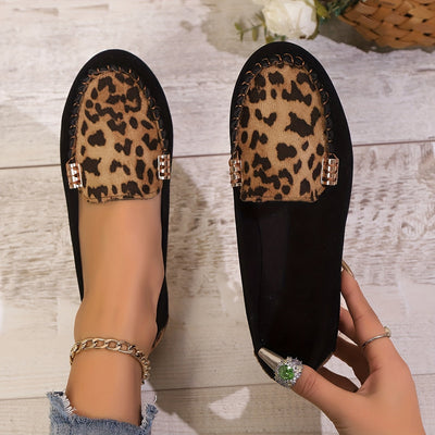Calie™ | Mocassins Suédine Léopard