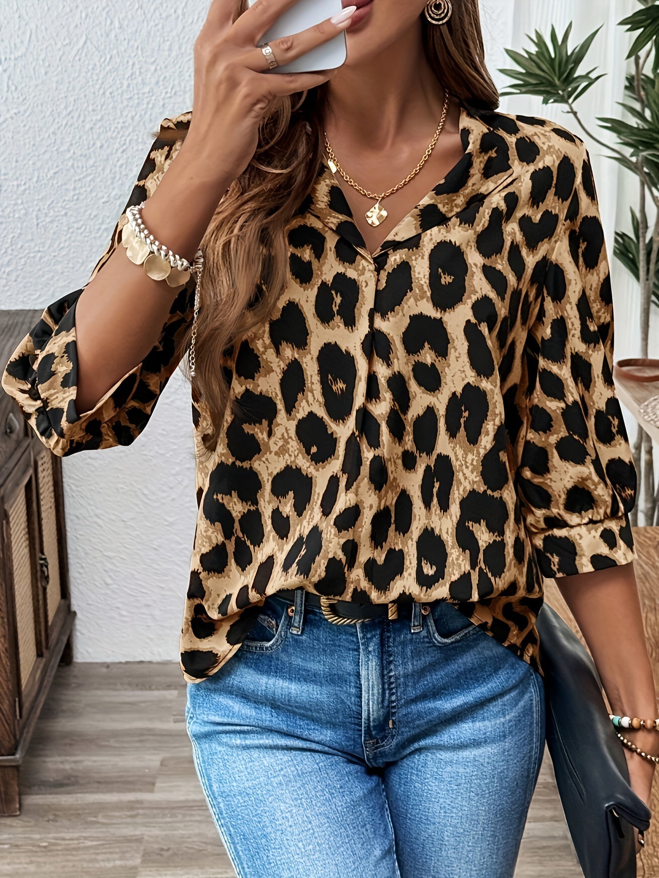 Alba™ | Blouse Léopard Fluide