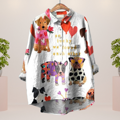 Isaline™ | T-shirt Artistique à Motif Canin