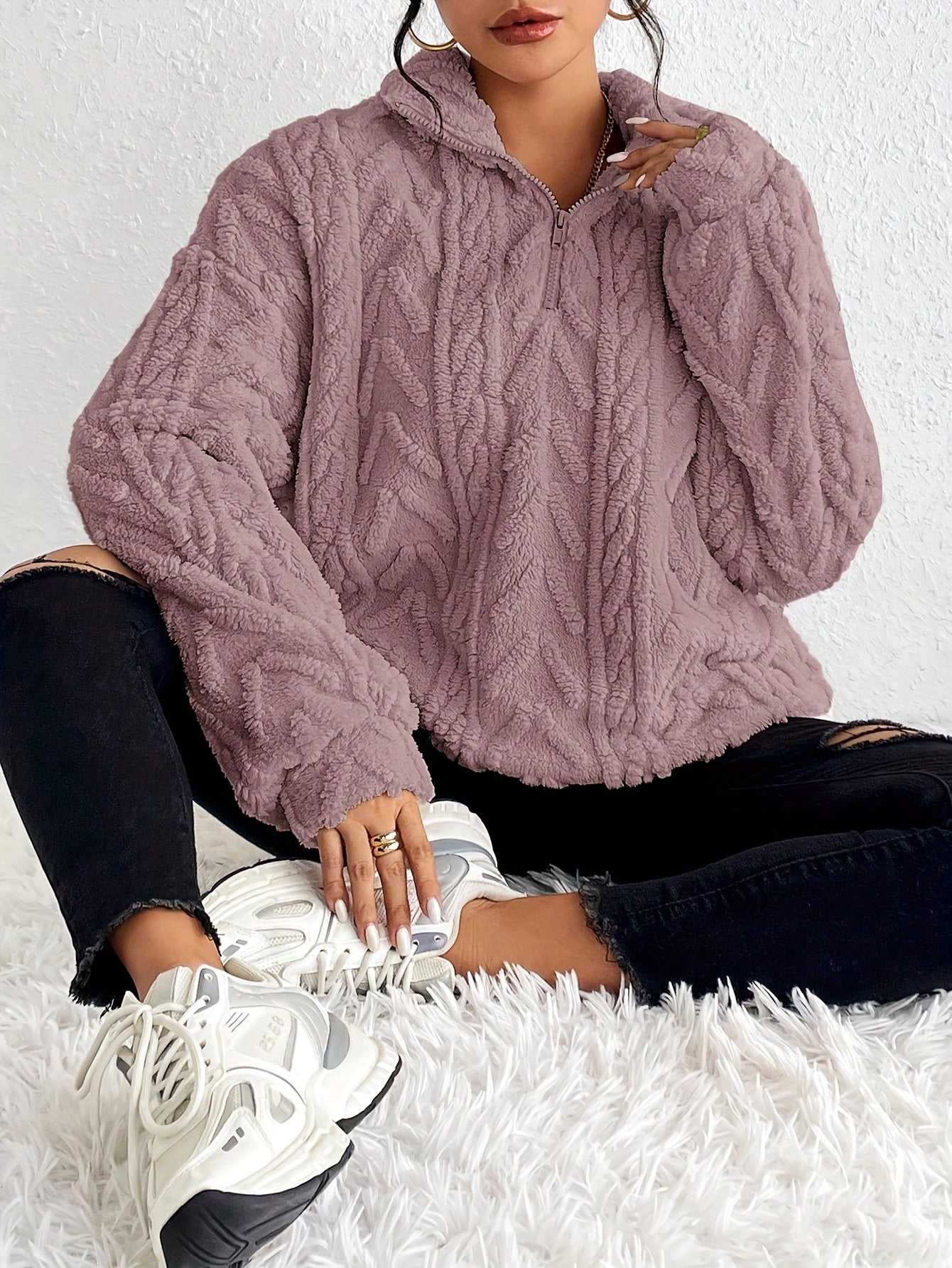 Millie™ | Pull Tricot Demi-Zip