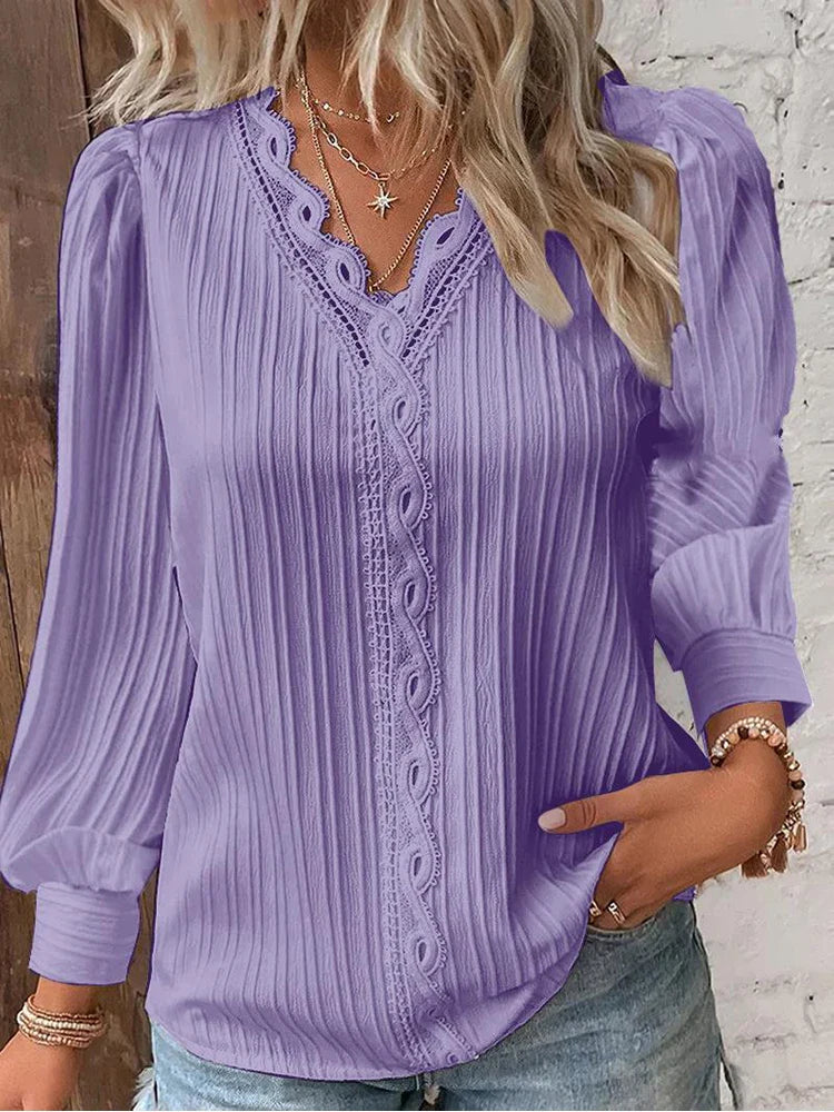 Emma™ | Blouse Chiffon Dentelle 1+1 GRATUIT