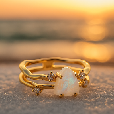 Mairie™ | Bague Argent 925 Avec Pierre de Lune