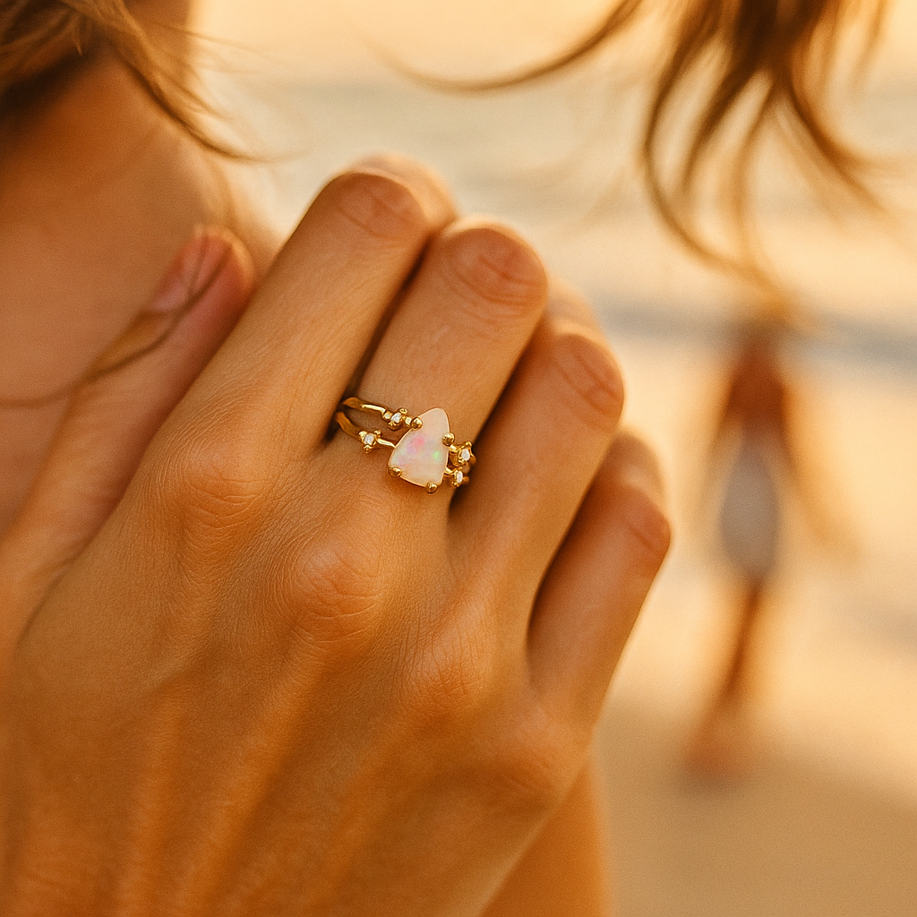 Mairie™ | Bague Argent 925 Avec Pierre de Lune
