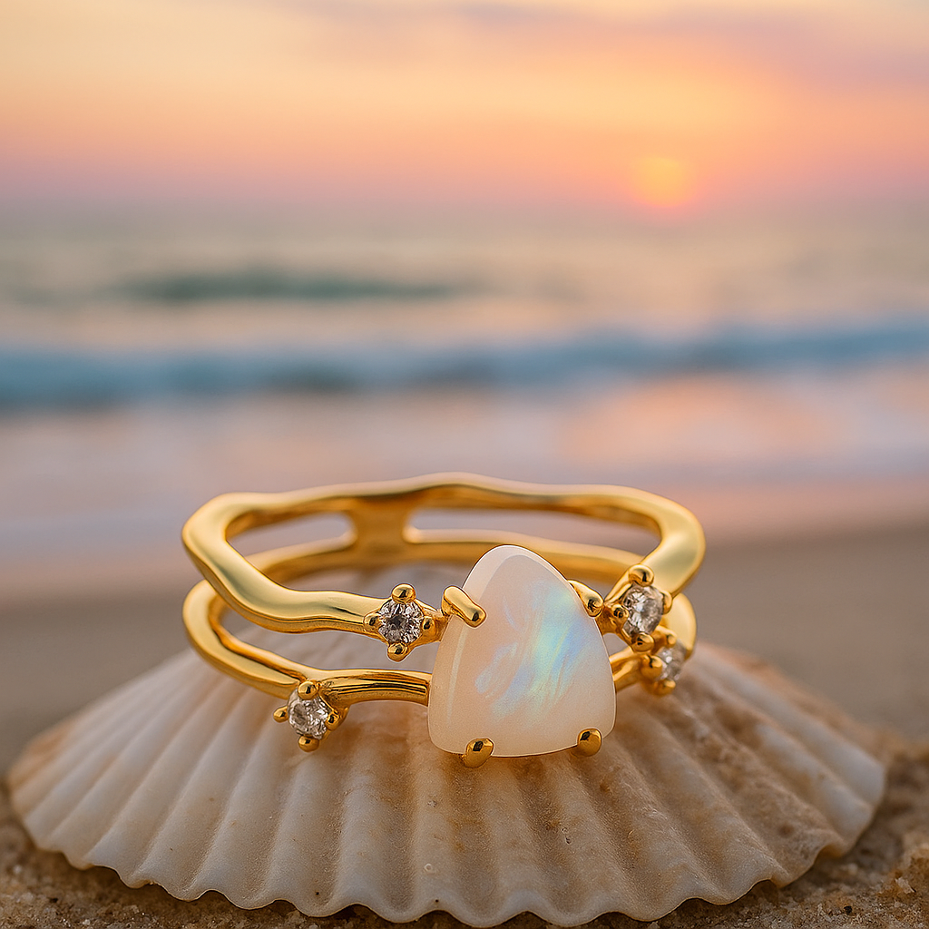 Mairie™ | Bague Argent 925 Avec Pierre de Lune